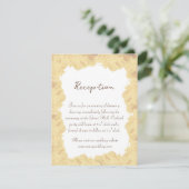 elegant gold cream roses kaart (Staand voorkant)
