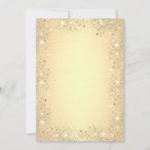 Elegant Gold Cross Baptism Gold Glitter Confetti Kaart (Achterkant)