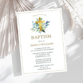 Elegant Gold Cross Baptisme Kaart