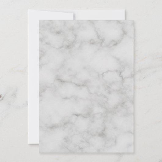 Elegant Gold Cross Boy Blue White marble Baptisme Kaart (Achterkant)