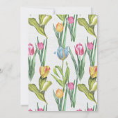 Elegant Gold Cross Easter Eggs Tulieren Kaart (Achterkant)