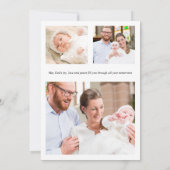 Elegant Gold Cross Eucalyptus Foto Baptisme Bedankkaart (Achterkant)