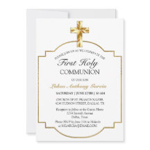 Elegant Gold Cross First Heilige Communie