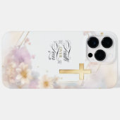 Elegant Gold Cross iPhone 14 Pro Max Hoesje (Achterkant (horizontaal))