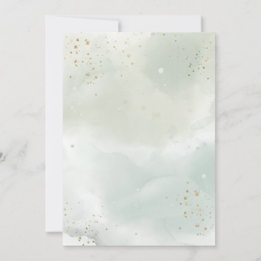 Elegant Gold Cross roze Roses Baptisme Kaart (Achterkant)