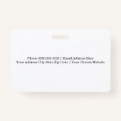 Elegant Gold Cross Water Reflection Church  Badge (Achterkant)