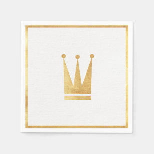 Elegant Gold Crown Napkins Servet