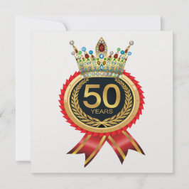Elegant Gold Crown, vijftig uitnodiging