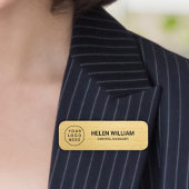 Elegant Gold Custom Business Logo Naamplaatje