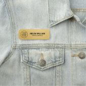 Elegant Gold Custom Business Logo Naamplaatje (In situ)