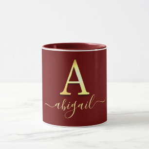 Elegant Gold Custom Monogram A Naam Mok