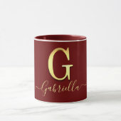 Elegant Gold Custom Monogram G Name Mok (Midden)