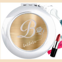 Elegant Gold Custom Monogram Name Glitter Roos