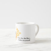 Elegant Gold Custom Name Personalized Espresso Cup Kop (Voorkant rechts)