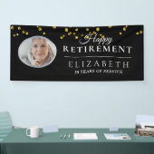 Elegant Gold Custom Photo Retirement Party Banner (Beurs)
