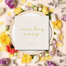 Elegant Gold Custom Rehearings Een dag verder Servet