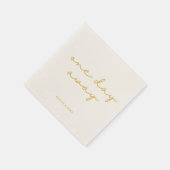 Elegant Gold Custom Rehearings Een dag verder Servet (Hoek)