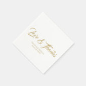Elegant Gold custom script Love & Bedankt bruiloft Servet (Hoek)