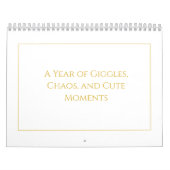 Elegant Gold Cute Quote Calendar 2026 Kalender (Hoes)