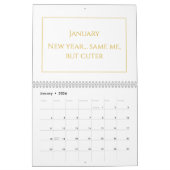 Elegant Gold Cute Quote Calendar 2026 Kalender (Jan 2026)