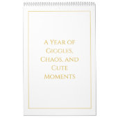 Elegant Gold Cute Quote Calendar 2026 Kalender (Hoes)