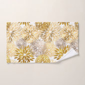 Elegant Gold Dahlia Floral Bad Handdoek (Handdoek)