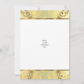 Elegant Gold damask 50 jaar bruiloft Kaart (Achterkant)