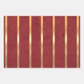 Elegant Gold Damask op Bourgogne Inpakpapier Vel (Voorkant 3)