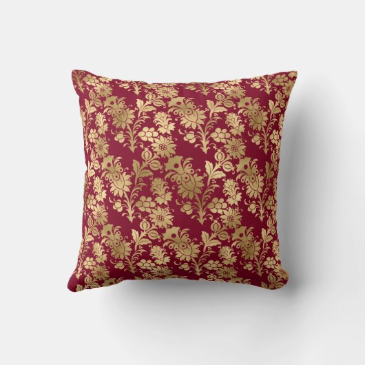Elegant Gold Damask op Sierkussen van Bourgogne (Achterkant)