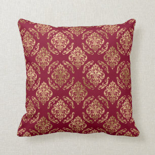 Elegant Gold Damask op Sierkussen van Bourgogne