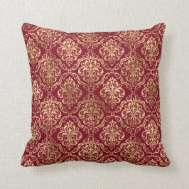 Elegant Gold Damask op Sierkussen van Bourgogne