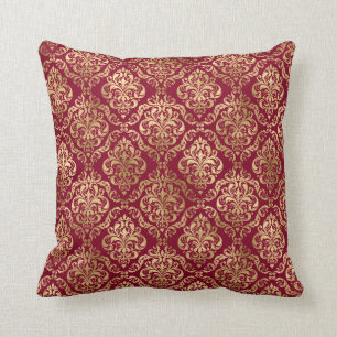 Elegant Gold Damask op Sierkussen van Bourgogne