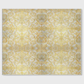 Elegant Gold Damask Pattern Cadeaupapier (Vlak)