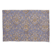 Elegant Gold Damask Pillow Case | Vintage Periwink Kussensloop (Voorkant-Links)