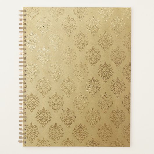 Elegant Gold Damask Planner (Voorkant)