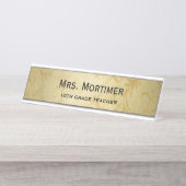 Elegant Gold Damask Professional Bureau Naambordje (Voorkant)