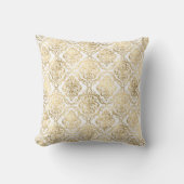 Elegant Gold Damask Sierkussen (Voorkant)