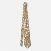 Elegant Gold Damask Stropdas (Achterkant)