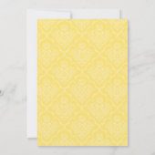 Elegant Gold Damask Wedding Invitations Kaart (Achterkant)