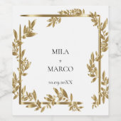 Elegant Gold Deco Wijnlabel Wijn Etiket (Enkel label)