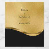 Elegant Gold Deco Wijnlabel Wijn Etiket (Enkel label)