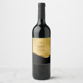 Elegant Gold Deco Wijnlabel Wijn Etiket (Voorkant)