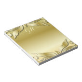 Elegant Gold Decoratief  sierInitiaal Notitieblok (Schuin)