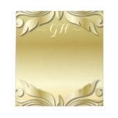 Elegant Gold Decoratief  sierInitiaal Notitieblok (Voorkant)