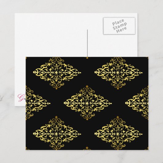 Elegant Gold Decoration Briefkaart (Voorkant / Achterkant)