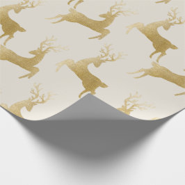 Elegant Gold Deer kerstpapier Cadeaupapier