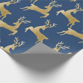 Elegant Gold Deer kerstpapier Cadeaupapier