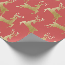 Elegant Gold Deer kerstpapier Cadeaupapier