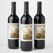 Elegant Gold Design Weduwen Wine Label Wijn Etiket (Flessen)