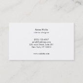 Elegant Gold Designer Monogram Cirkel Logo Visitekaartje (Achterkant)